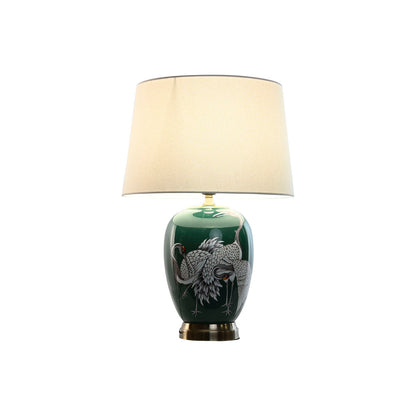 Home ESPRIT Table Lamp White Turquoise Gold Ceramic 50 W 220 V 40 x 40 x 59 cm