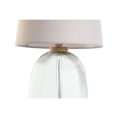 Home ESPRIT Table Lamp Beige Wood Glass 50 W 220 V 32 x 32 x 61 cm