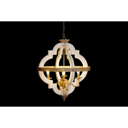 Home ESPRIT Ceiling Lamp White Bronze Iron Fir 40 W 63 x 63 x 74 cm