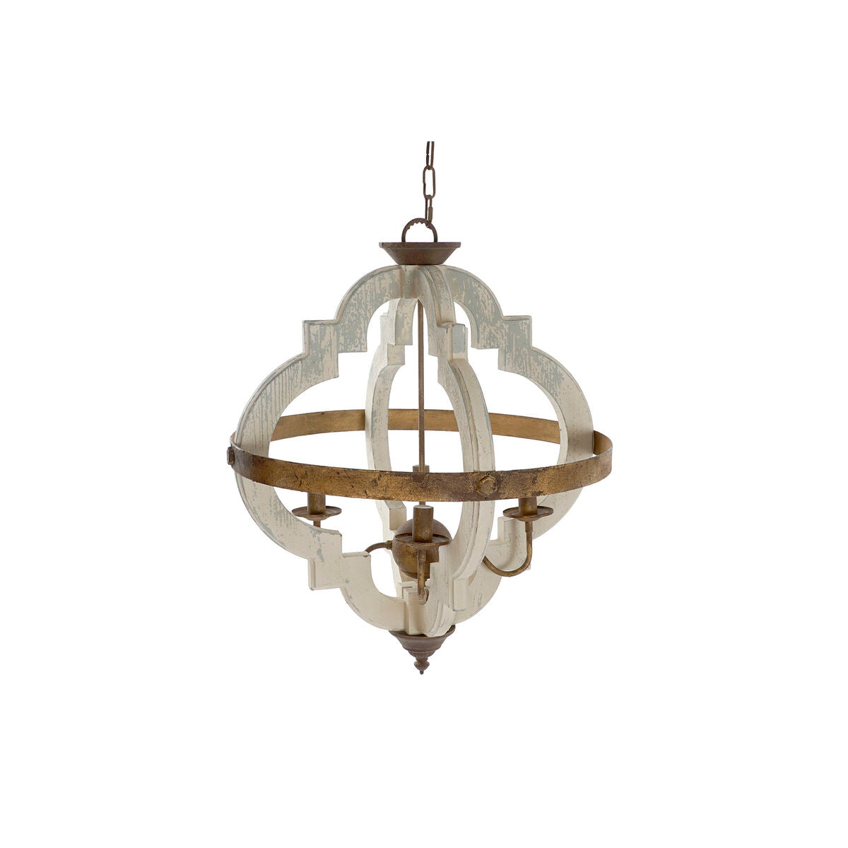 Home ESPRIT Ceiling Lamp White Bronze Iron Fir 40 W 63 x 63 x 74 cm