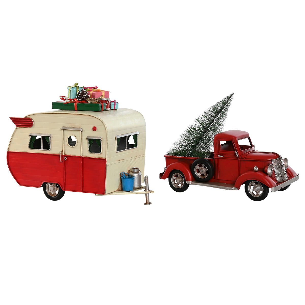 Adorno Navideño Home ESPRIT Rojo Caravana 73 x 19 x 28,5 cm