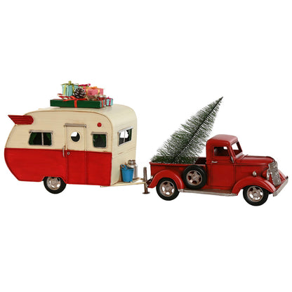 Adorno Navideño Home ESPRIT Rojo Caravana 73 x 19 x 28,5 cm