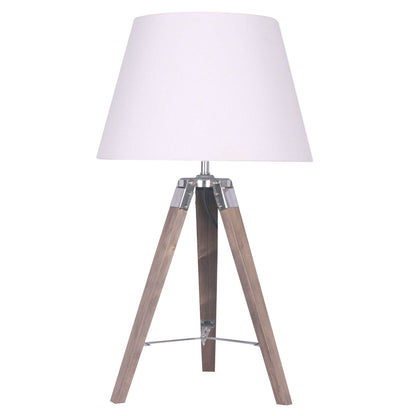 Home ESPRIT Table Lamp White Brown Wood 36 x 36 x 60 cm