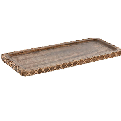 Centro de Mesa Home ESPRIT Natural Madera de mango Colonial 33 x 13 x 1,25 cm