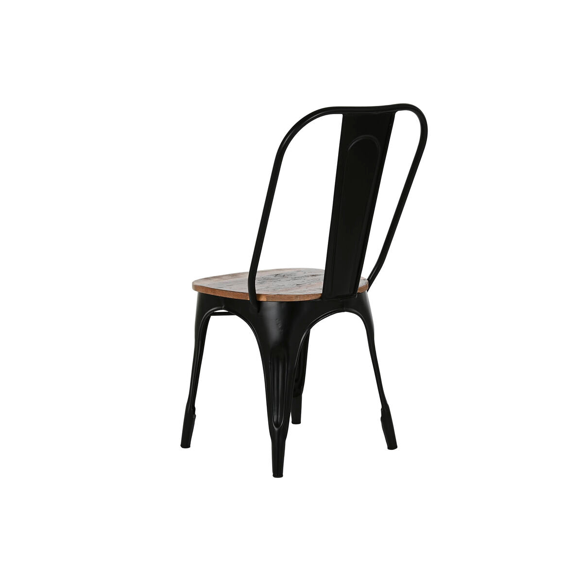 Silla de Comedor Home ESPRIT Negro Marrón oscuro Madera Metal 48 x 55 x 92 cm