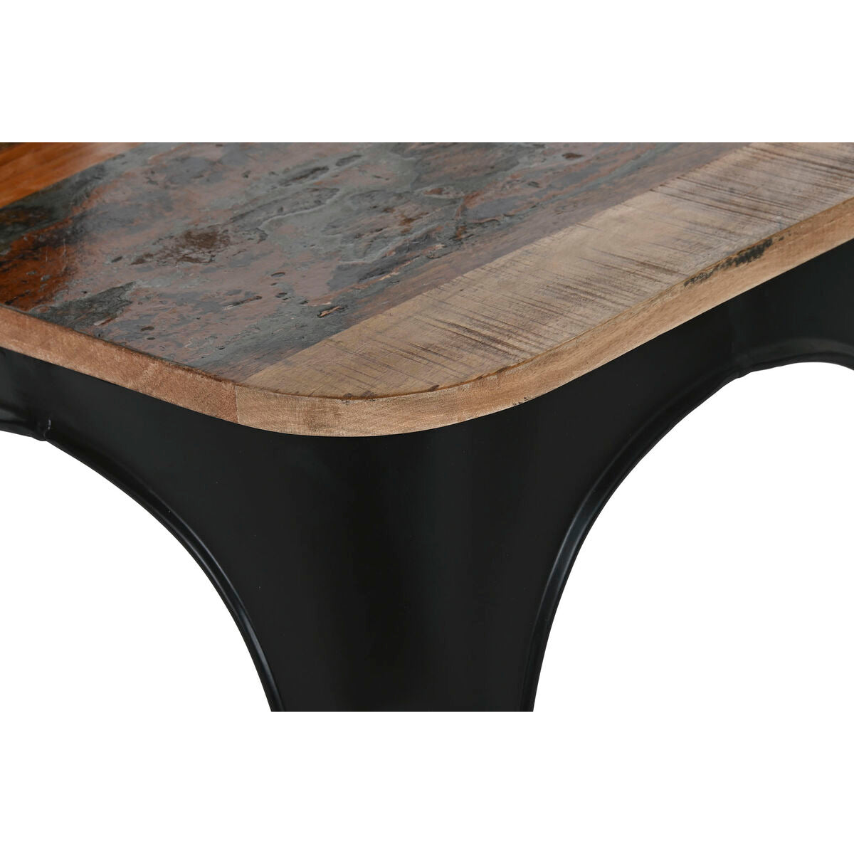 Silla de Comedor Home ESPRIT Negro Marrón oscuro Madera Metal 48 x 55 x 92 cm