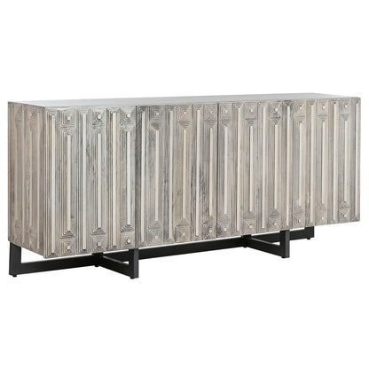 Aparador Home ESPRIT Blanco Metal Madera de mango 180 X 38,7 X 80 cm