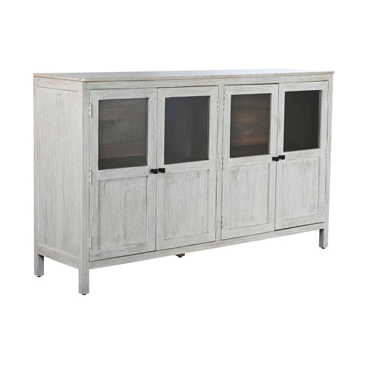 Aparador Home ESPRIT Blanco Cristal Madera de mango 175 x 45,2 x 105 cm