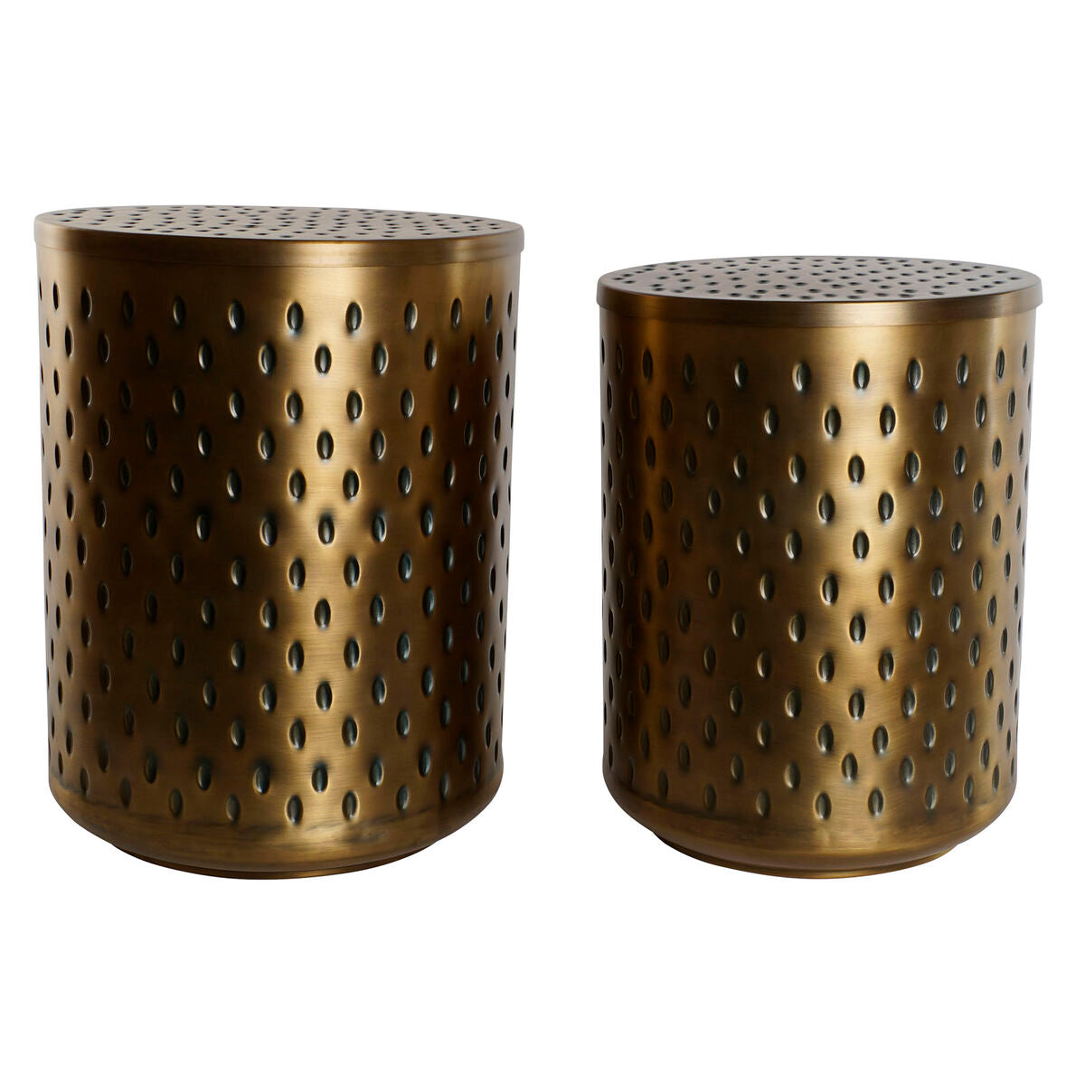 Set of 2 Home ESPRIT tables Gold Metal 43 x 43 x 54 cm