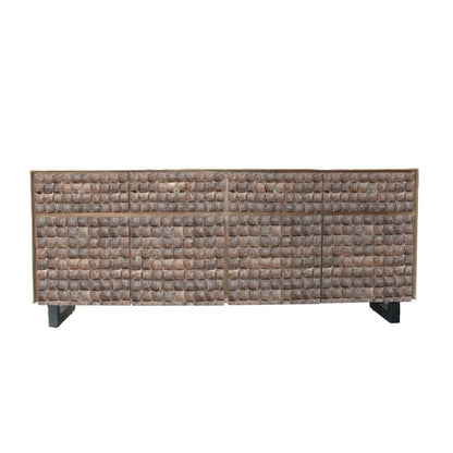 Aparador Home ESPRIT madera de teca Fibra de coco 200 X 45 X 80 cm