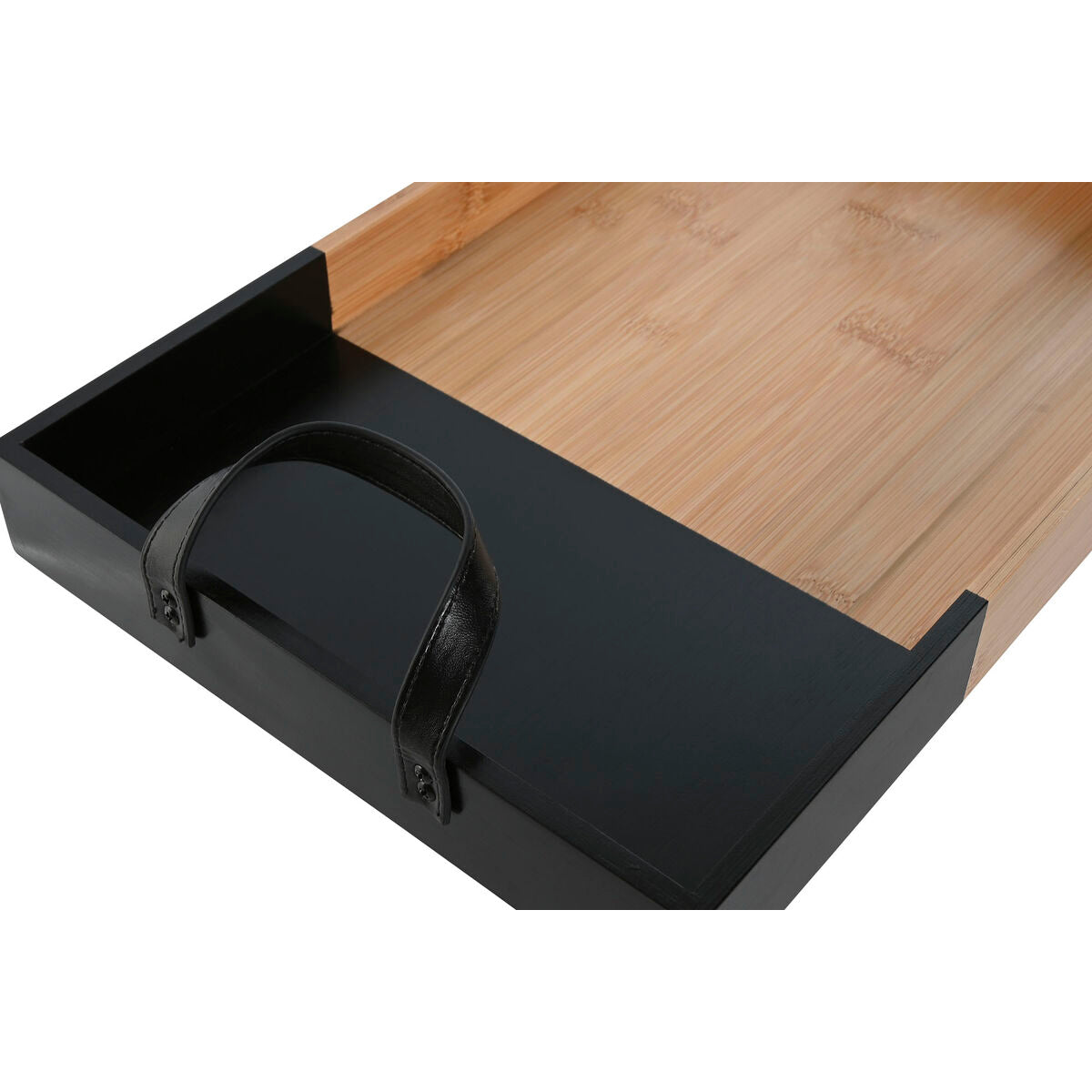 Bandeja de Aperitivos Home ESPRIT Negro Natural Moderno 42 x 27 x 4,5 cm