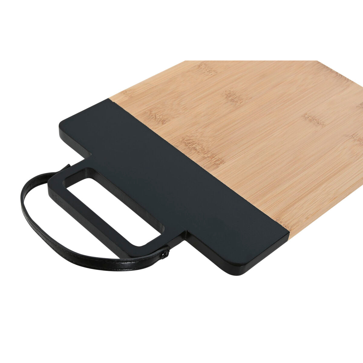 Tabla de cortar Home ESPRIT Negro Natural Poliuretano Bambú 35,5 x 21 x 1,1 cm