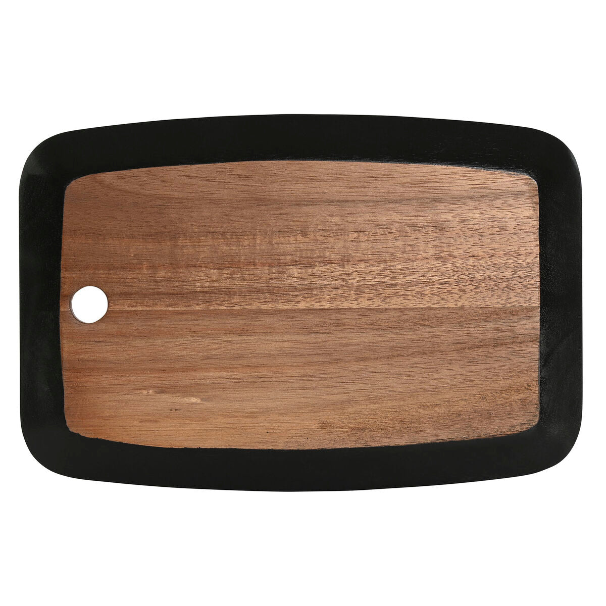 Tabla de cortar Home ESPRIT Negro Natural Acacia Pizarra 30 x 20 x 1,8 cm