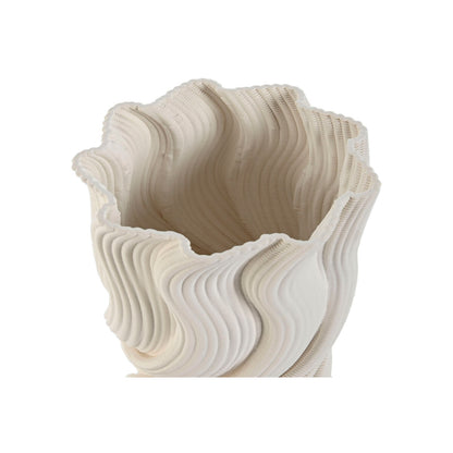 Jarrón Home ESPRIT Blanco Gres Moderno 16 x 16 x 26 cm