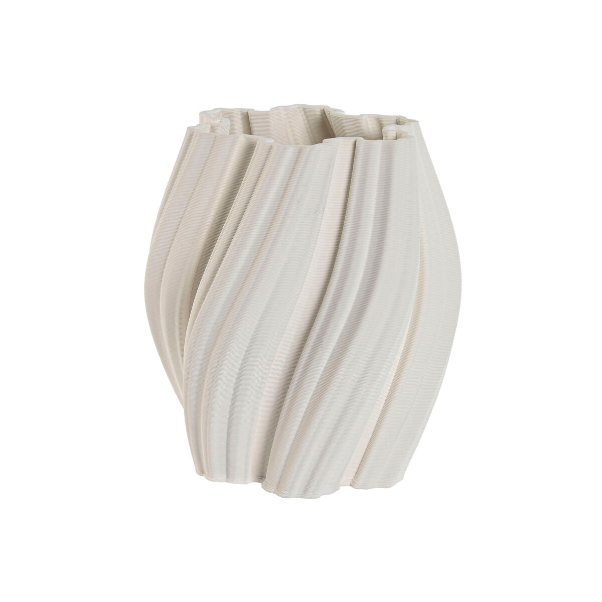 Jarrón Home ESPRIT Blanco Gres Moderno 19,5 X 19,5 X 23 cm