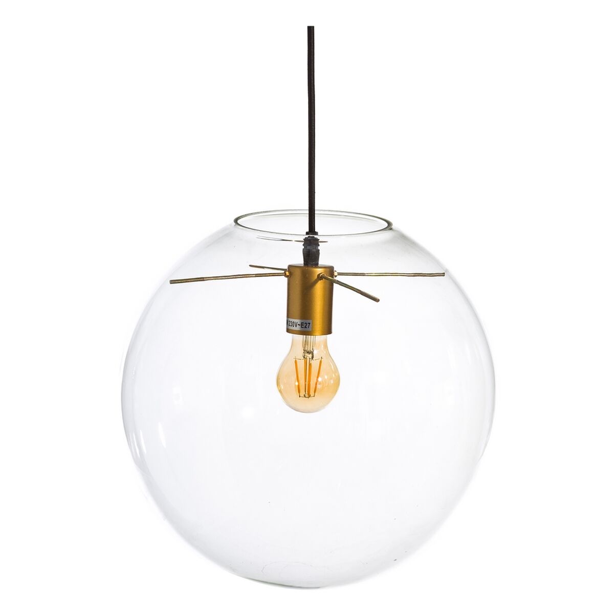 Transparent Gold Crystal Ceiling Lamp 30 x 30 x 30 cm Vintage Ø 35 cm