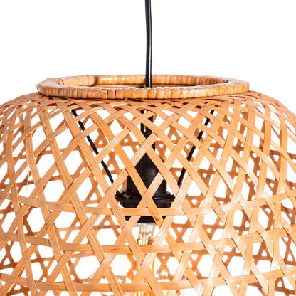 Natural Bamboo Ceiling Lamp 42 x 42 x 42 cm (2 Units)