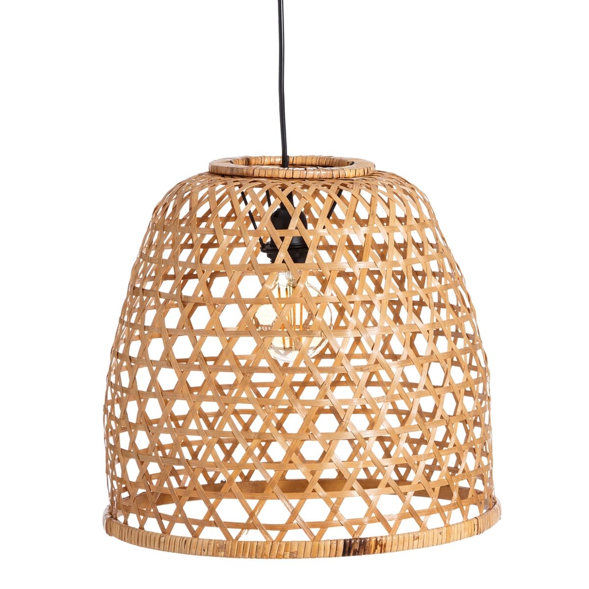 Natural Bamboo Ceiling Lamp 42 x 42 x 42 cm (2 Units)