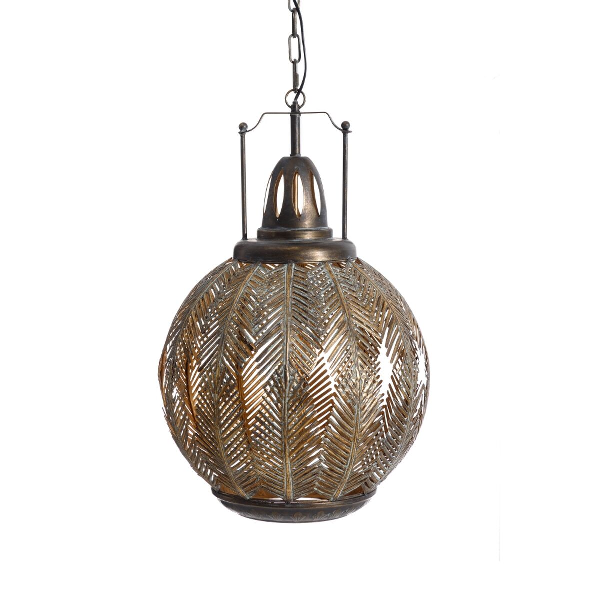 Gold Metal Leaf Ceiling Lamp 45 x 45 x 70 cm