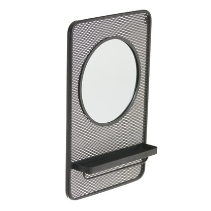 Wall Mirror 53 x 14 x 80 cm Black Glass Metal