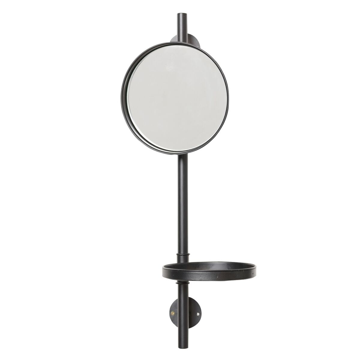 Wall Mirror 22 x 20 x 60 cm Black Glass Metal