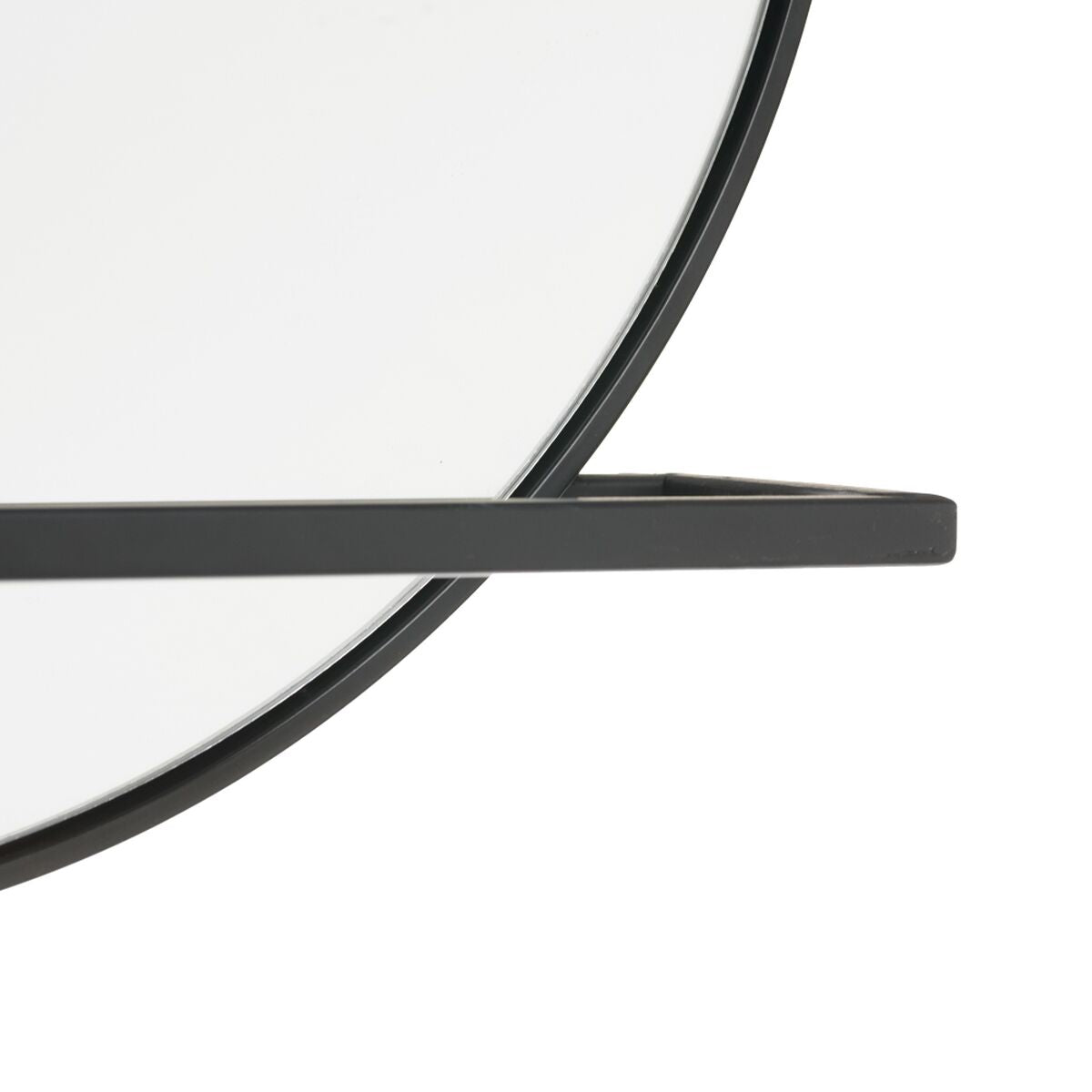 Wall Mirror 90 x 10 x 50 cm Black Glass Metal