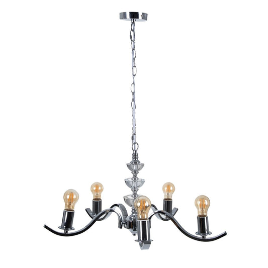 Ceiling Lamp 63.5 x 60.5 x 91 cm Crystal Metal Silver