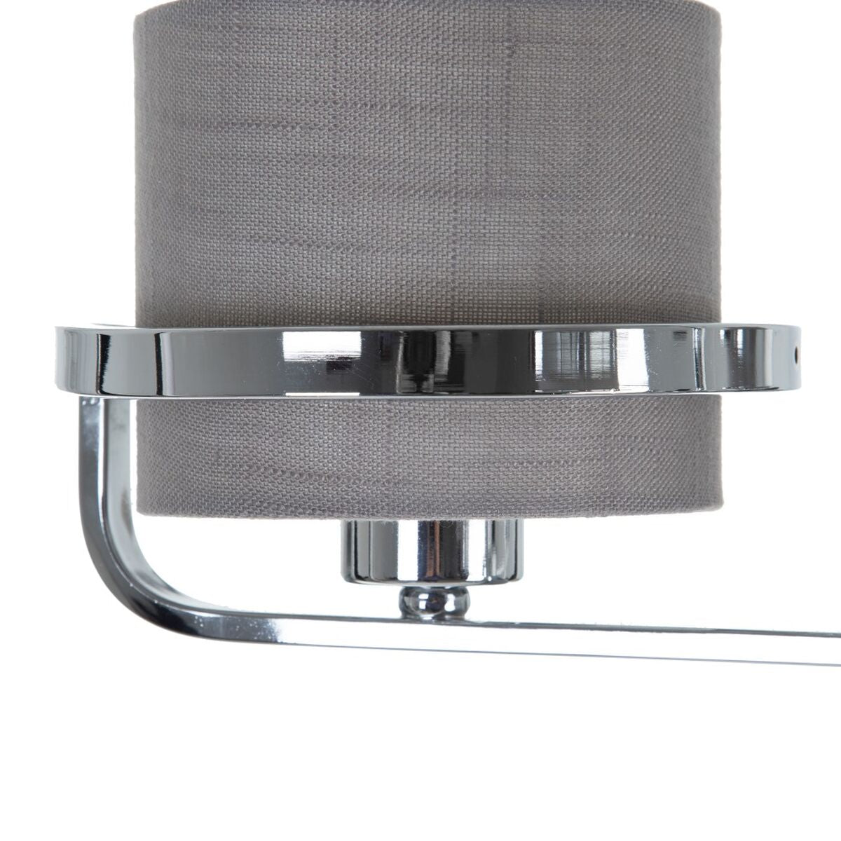 Silver Grey Linen Metal Iron Ceiling Lamp 220-240 V 52 x 50 x 44.5 cm