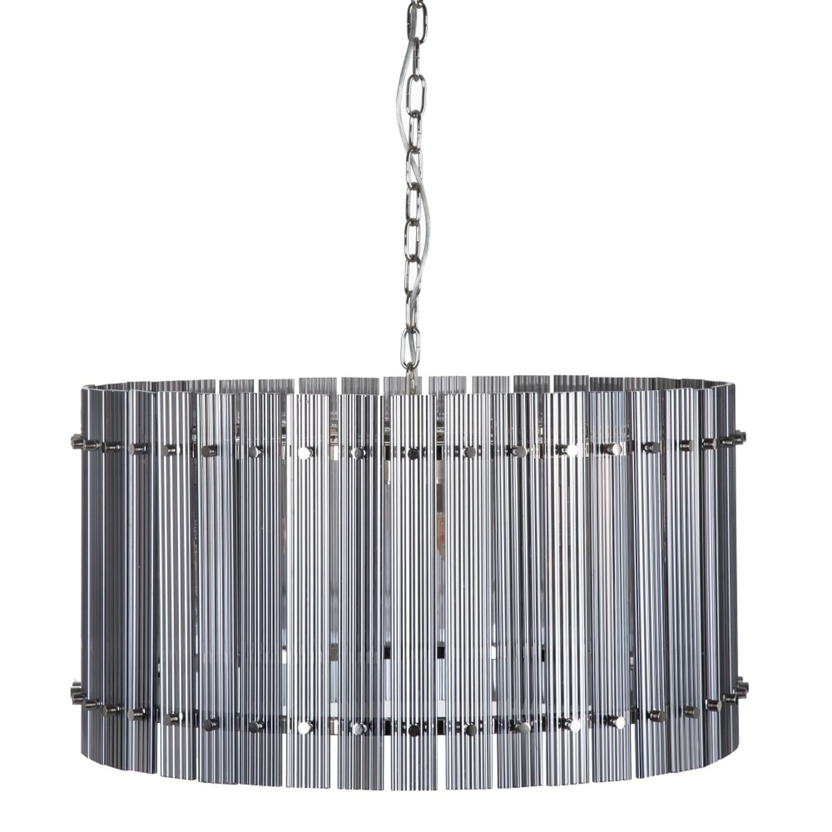 Ceiling Lamp 76 x 76 x 39 cm Crystal Metal Silver