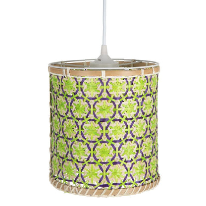 Ceiling Lamp 32 x 32 x 29 cm Natural Green Bamboo 220 V 40 W (3 Units)