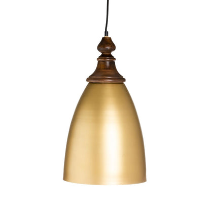 Ceiling Lamp 21 x 21 x 37 cm Gold Wood Iron