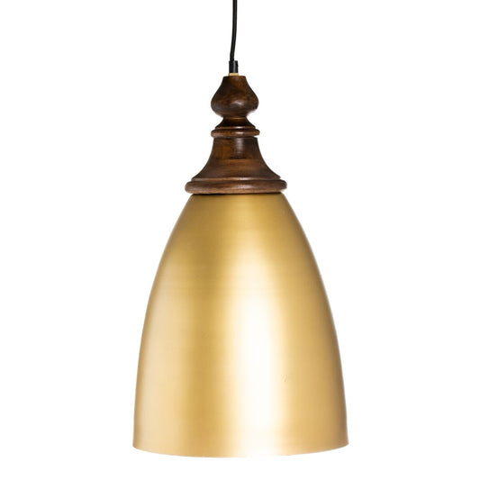 Golden Ceiling Lamp Iron Mango Wood 40 W 220-240 V 30 x 30 x 53 cm