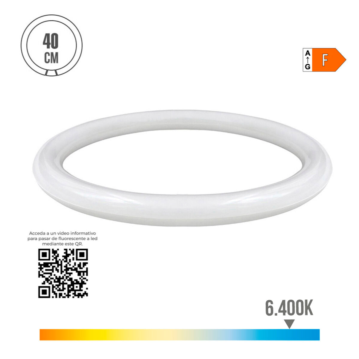 G10Q F Circular EDM LED Tube 32 W 3400 Lm Ø 40 cm (6400 K)