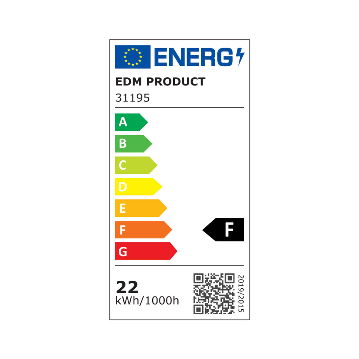 Tubo LED EDM F 22 W T8 2310 Lm Ø 2,6 x 150 cm (3200 K)