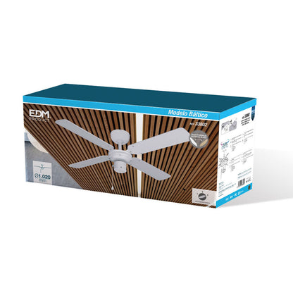 Ventilador de Techo EDM 33802 Báltico Blanco 50 W ø 102 cm