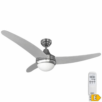 Ceiling Fan with Light EDM Egeo 60 W Chrome