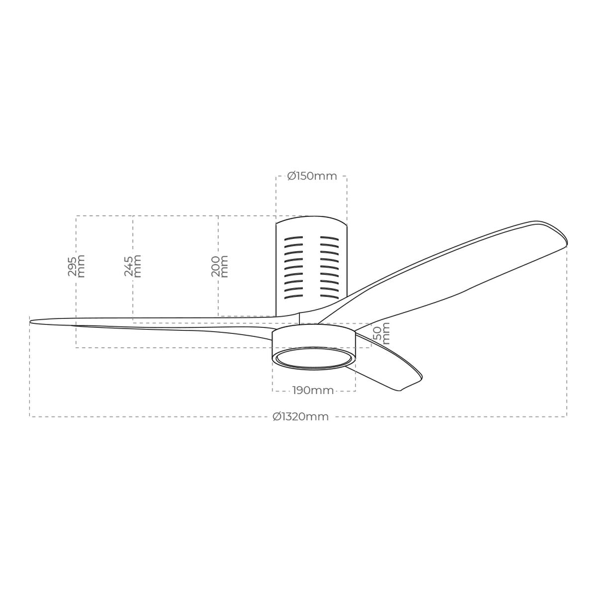 Ventilador de Techo con Luz EDM 33823 Kara 30 W 2190 Lm