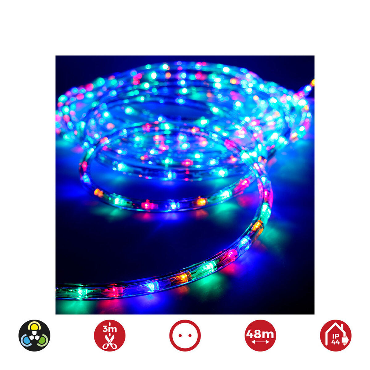 EDM LED Tube 72712 Flexiled 1.75 W x 1 m 48 m Multicolor