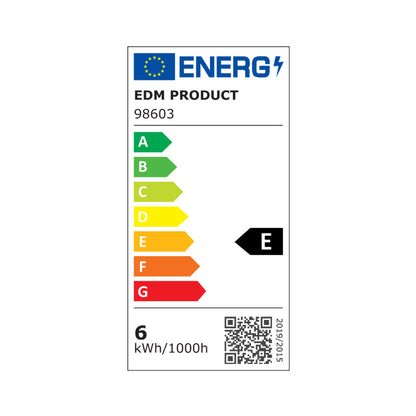 Bombilla LED EDM E 6 W E27 800 lm 12,5 x 17 cm Ø 12,5 x 17 cm (3200 K)