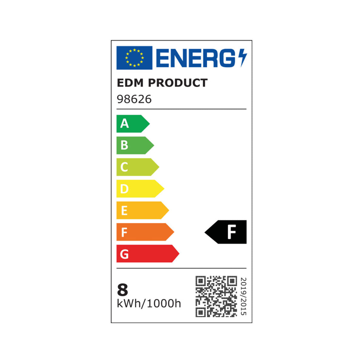 Bombilla LED EDM Vintage F 8 W E27 720 Lm Ø 8 x 12 cm (2000 K)