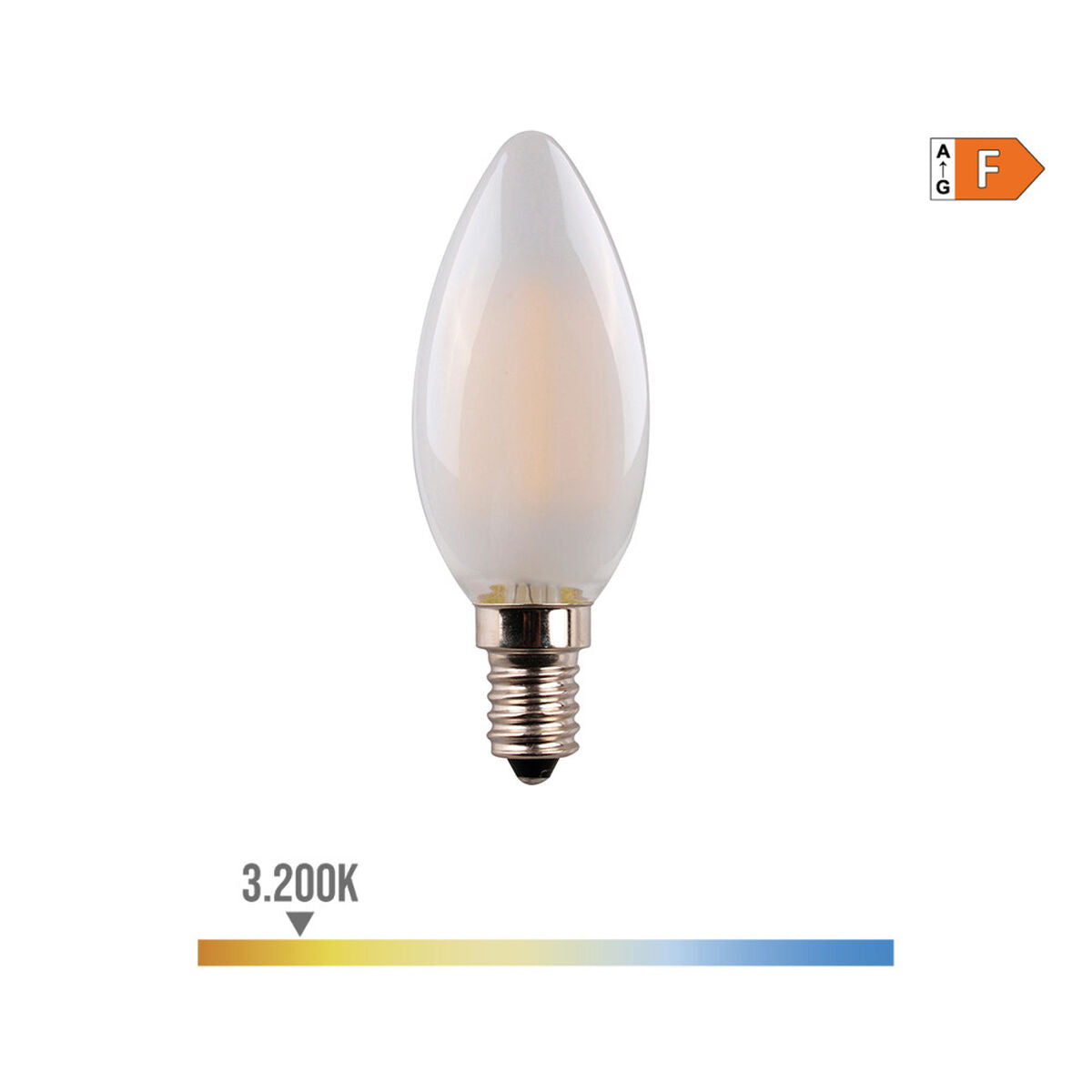 Bombilla LED Vela EDM F 4,5 W E14 470 lm 3,5 x 9,8 cm (3200 K)