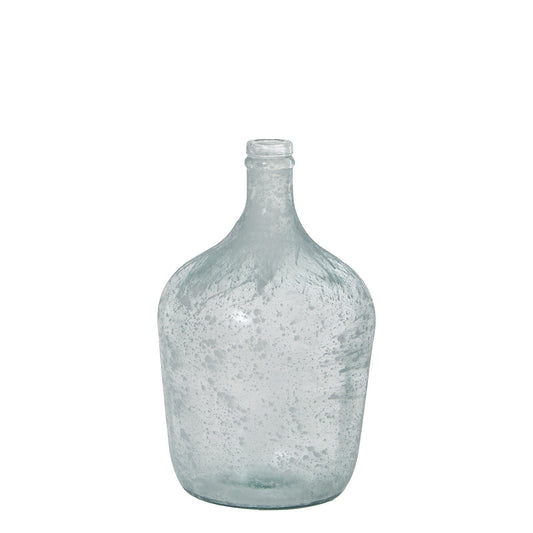 Alexandra House Living Recycled Glass Vase White Crystal 18 x 30 cm 4 L