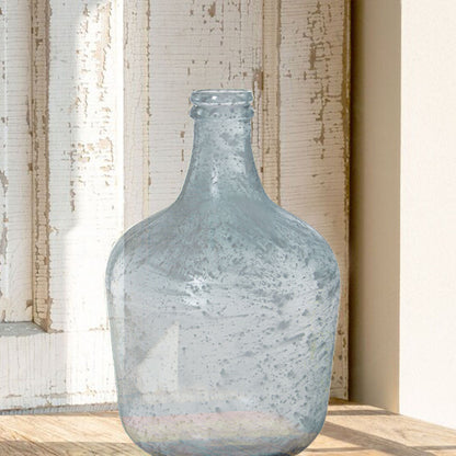 Alexandra House Living Recycled Glass Vase White Crystal 18 x 30 cm 4 L