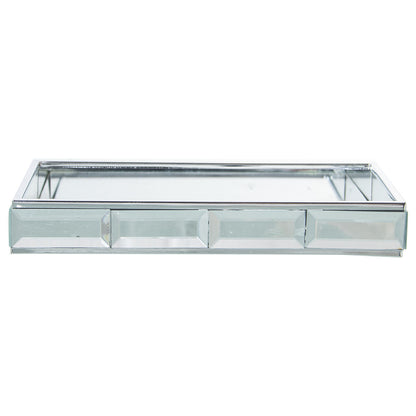 Centro de Mesa Alexandra House Living Gris Cristal Espejo 20 x 3 x 10 cm