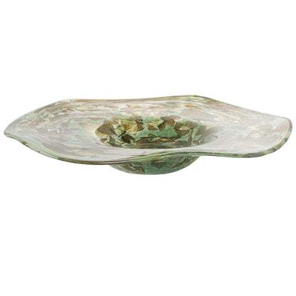 Alexandra House Living Crystal Green Centerpiece 36 x 36 x 8 cm