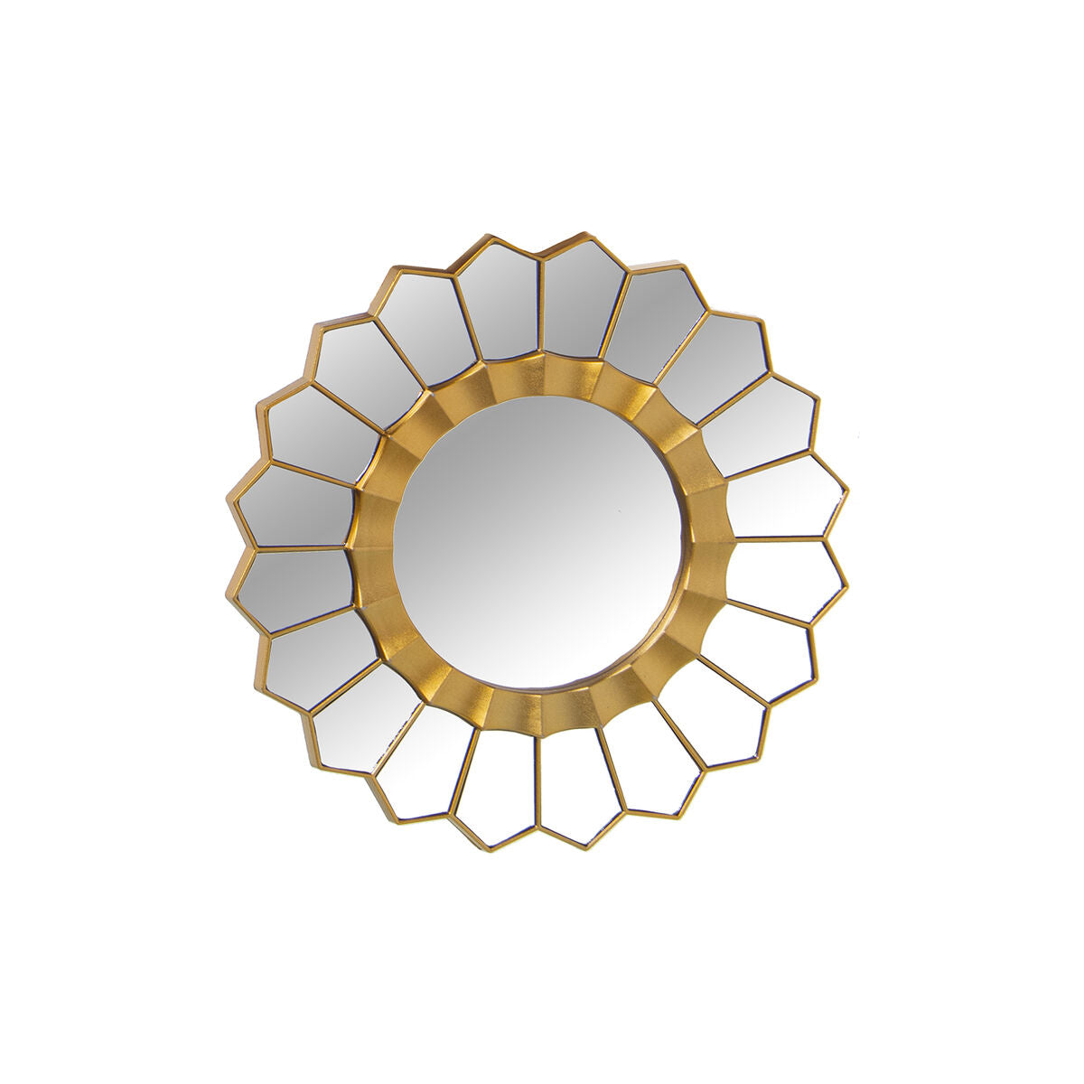 Alexandra House Living Gold Plastic Mirror Set 2 x 92 x 50 cm Round