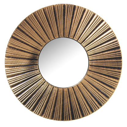 Alexandra House Living Gold Plastic Mirror Set 2 x 88 x 46 cm Round