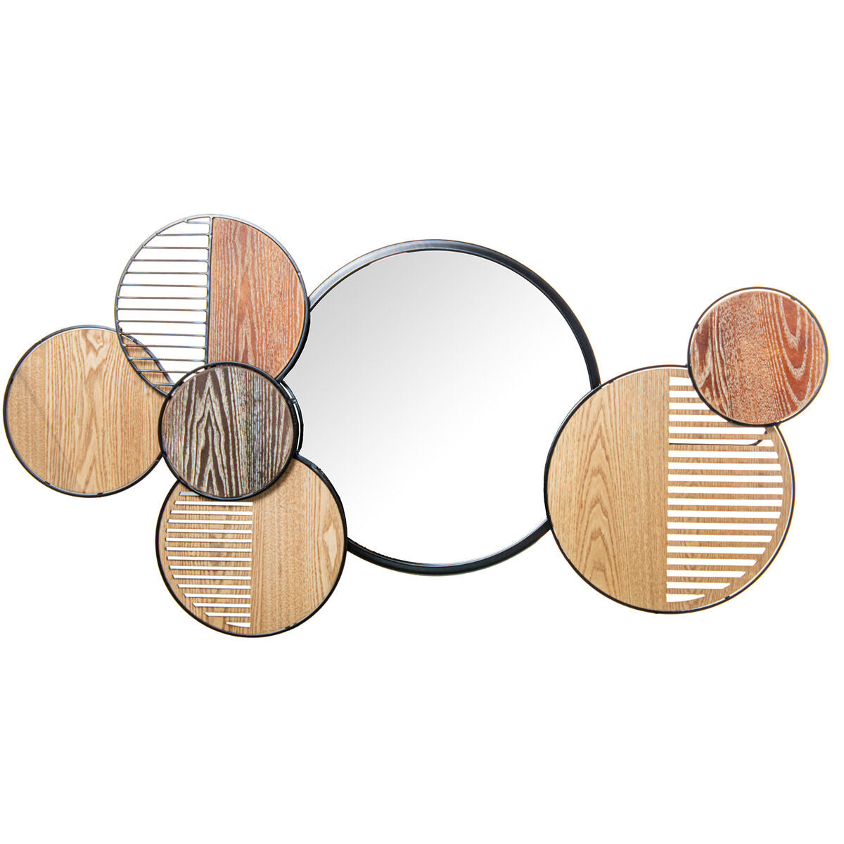 Alexandra House Living Metal Circles Wall Mirror 4 x 112 x 58 cm Round