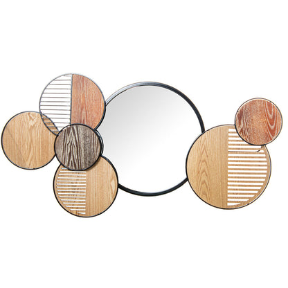 Alexandra House Living Metal Circles Wall Mirror 4 x 112 x 58 cm Round