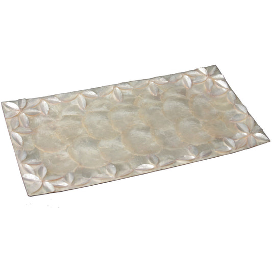 Alexandra House Living Natural Mother of Pearl Centerpiece 19 x 37 x 2 cm